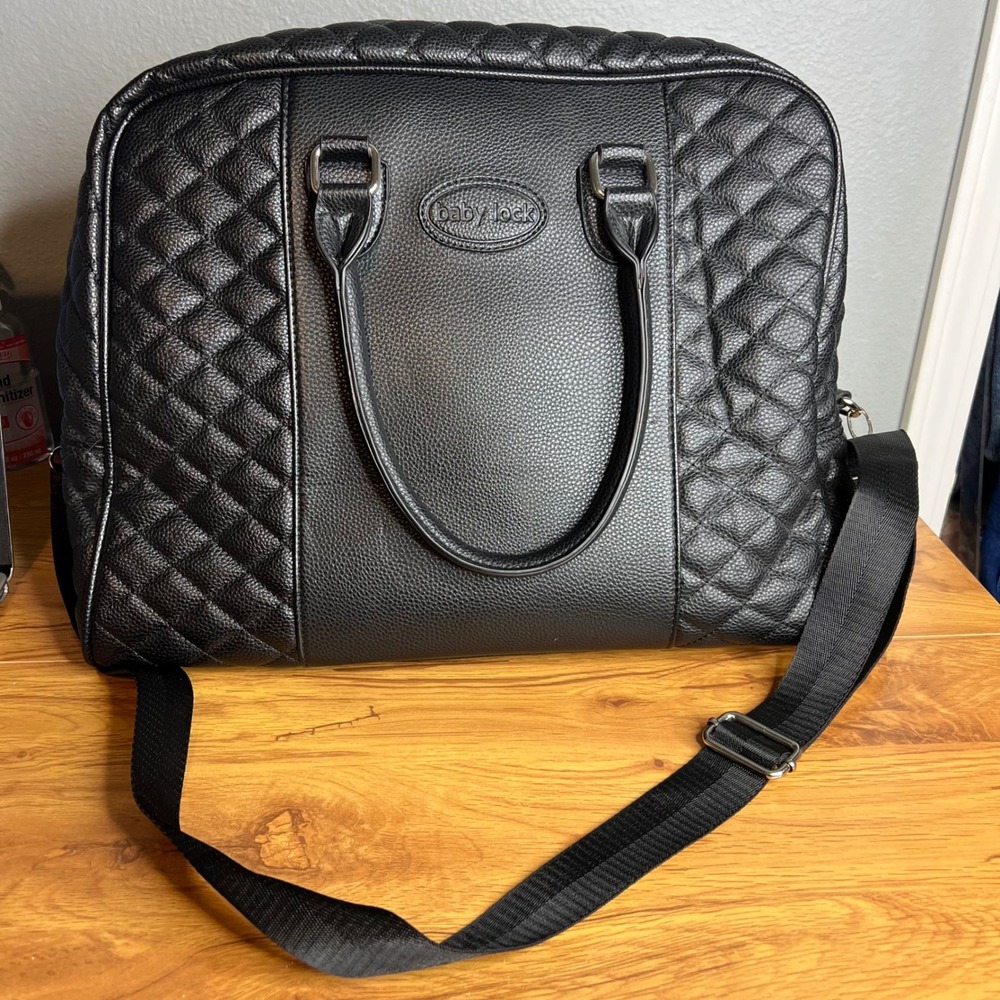 Baby Lock Large Black Quilted Tote Carry Bag Sewing Machine Bag Storage Tutto